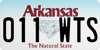 AR license plate 011WTS