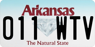 AR license plate 011WTV