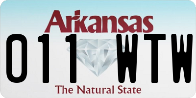 AR license plate 011WTW