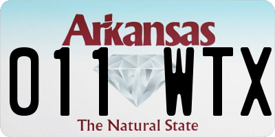 AR license plate 011WTX