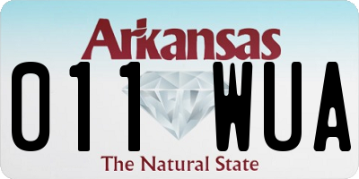 AR license plate 011WUA
