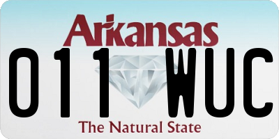 AR license plate 011WUC