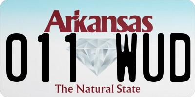 AR license plate 011WUD