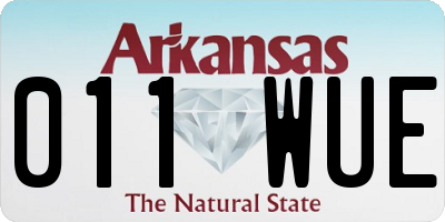 AR license plate 011WUE