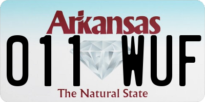 AR license plate 011WUF