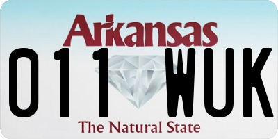 AR license plate 011WUK