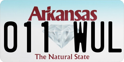 AR license plate 011WUL