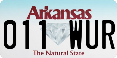 AR license plate 011WUR