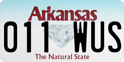 AR license plate 011WUS