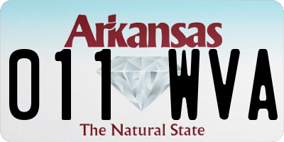 AR license plate 011WVA