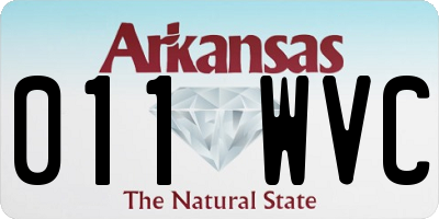 AR license plate 011WVC