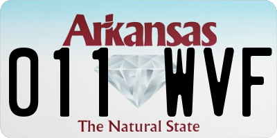 AR license plate 011WVF