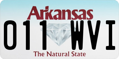 AR license plate 011WVI