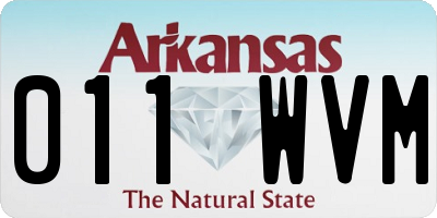 AR license plate 011WVM