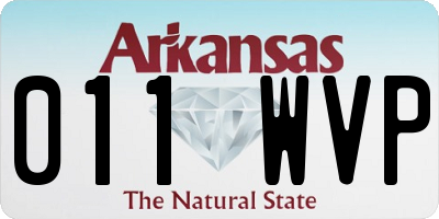 AR license plate 011WVP