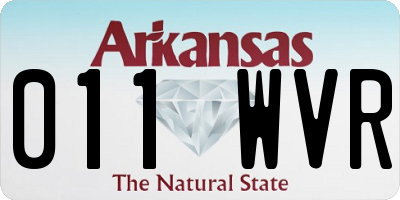 AR license plate 011WVR