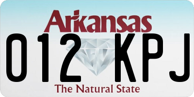 AR license plate 012KPJ