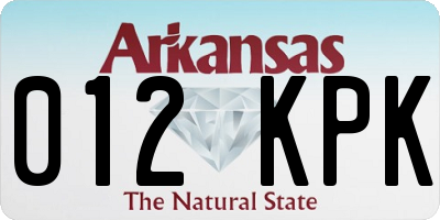 AR license plate 012KPK