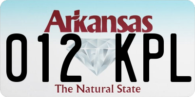 AR license plate 012KPL