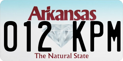 AR license plate 012KPM