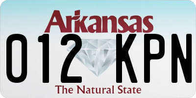 AR license plate 012KPN