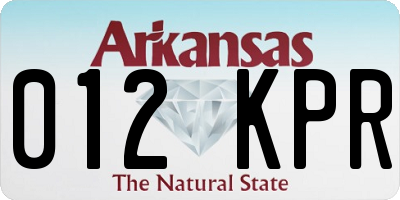 AR license plate 012KPR