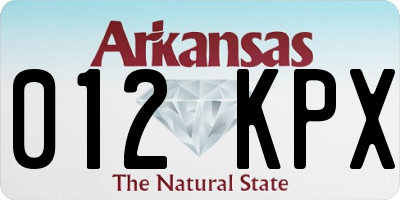 AR license plate 012KPX