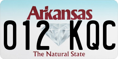 AR license plate 012KQC