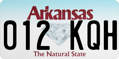 AR license plate 012KQH