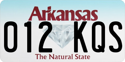AR license plate 012KQS