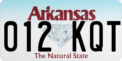 AR license plate 012KQT