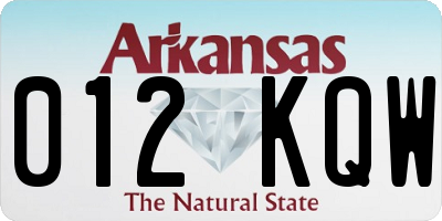 AR license plate 012KQW
