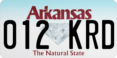 AR license plate 012KRD