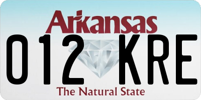 AR license plate 012KRE