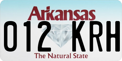 AR license plate 012KRH
