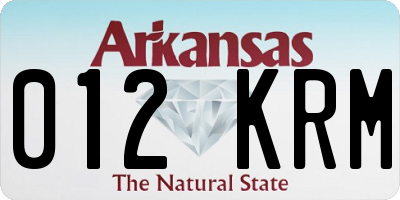 AR license plate 012KRM