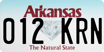 AR license plate 012KRN
