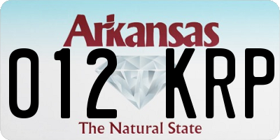 AR license plate 012KRP