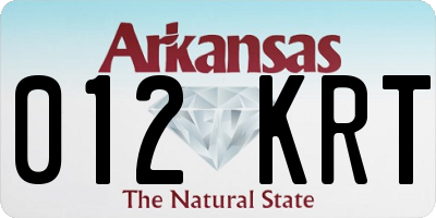 AR license plate 012KRT