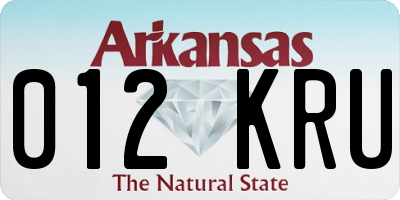 AR license plate 012KRU