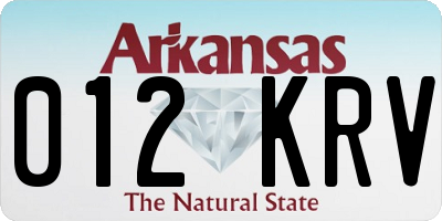 AR license plate 012KRV