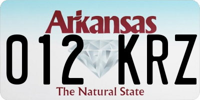 AR license plate 012KRZ