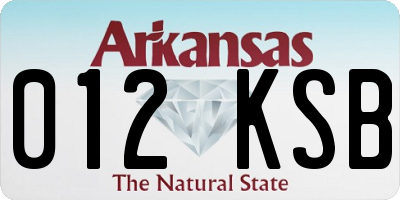AR license plate 012KSB