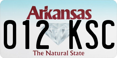 AR license plate 012KSC