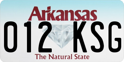 AR license plate 012KSG