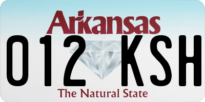 AR license plate 012KSH