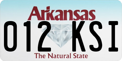 AR license plate 012KSI