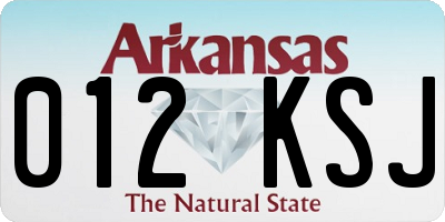 AR license plate 012KSJ