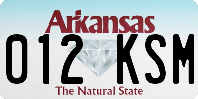 AR license plate 012KSM