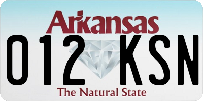 AR license plate 012KSN